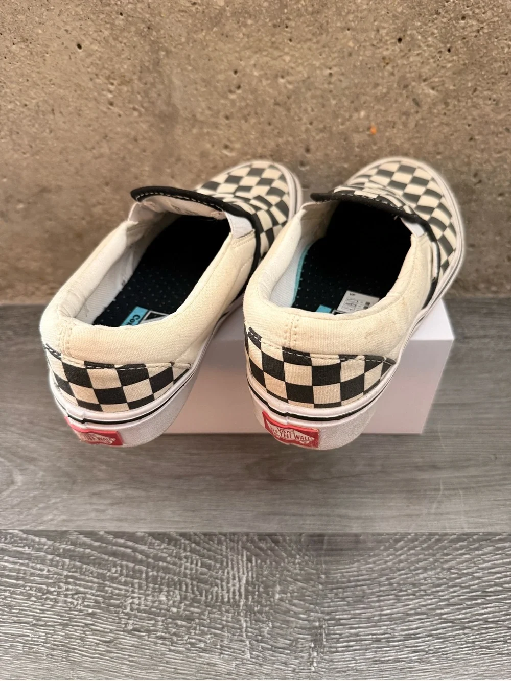 Vans Checkerboard Slip-On Loafers - Black & White